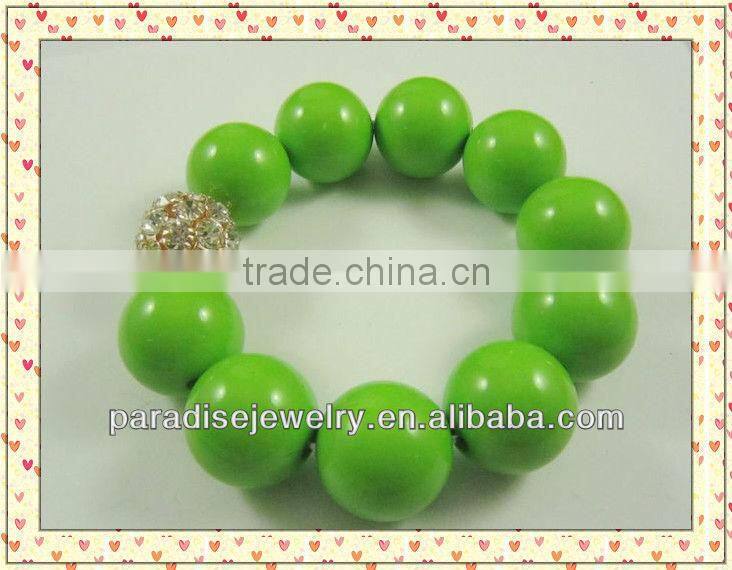 2012 Popular Colorful handmade stretch crystal charm beaded Bracelet-11pcs/row-B22042-4