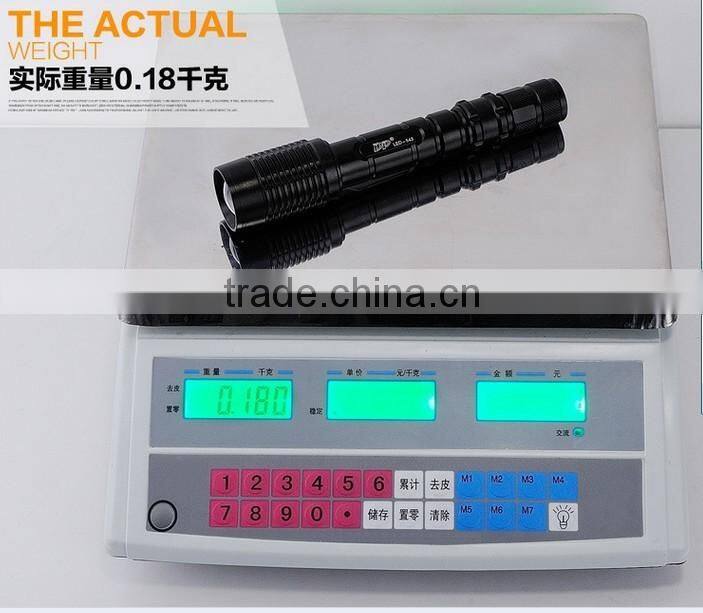 waterproof alluminum alloy led flat torch 2000lm