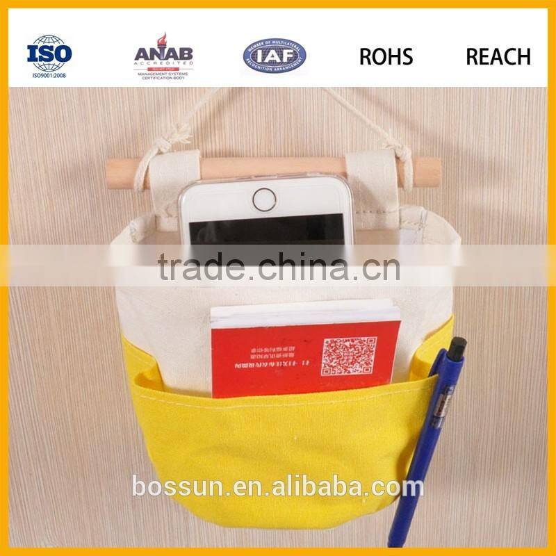 New design hang the bag wardrobe cloth pouch wall headboard wall nostalgia cotton storage bag