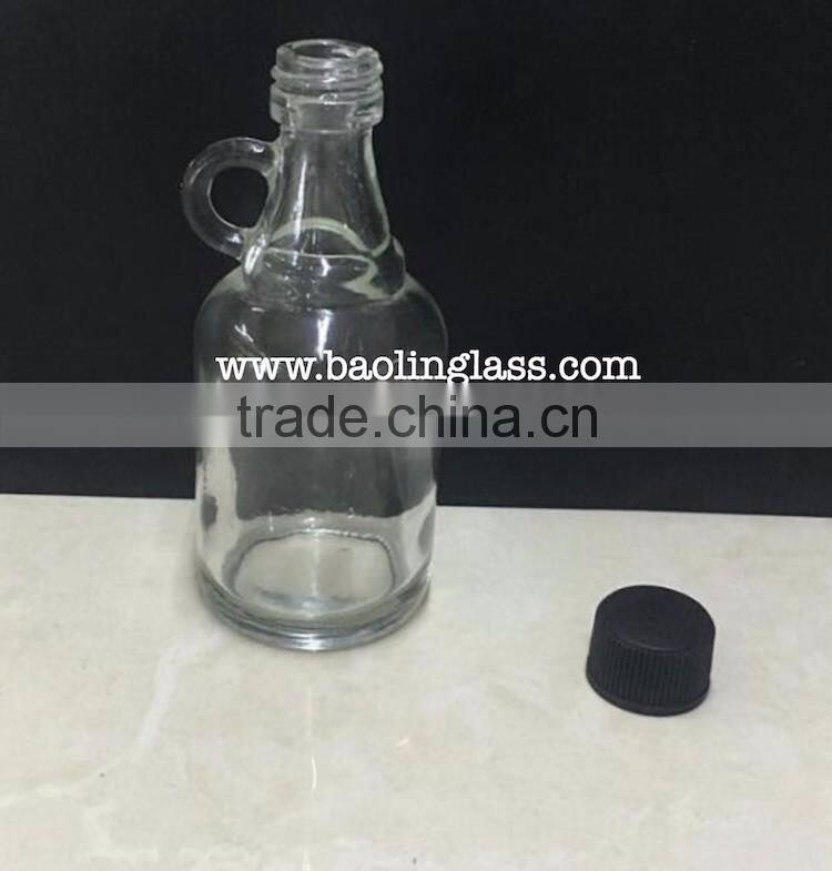 50ml small olive oil glass bottle with handle for kitchen