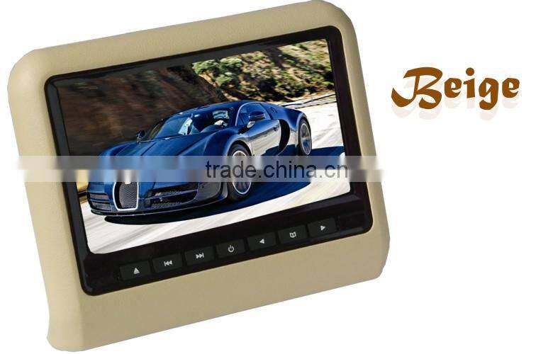 High quality HD Car mp4 player download taxi headrest / lcd bus video advertising player