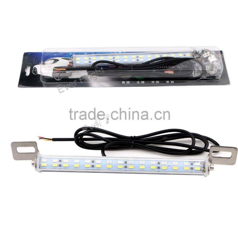 Super Brightness White Red 25cm Brake Parking Reverse Lights 30 LED Light Bar Brake Lights Tail Reverse Rear License Plate Lamp