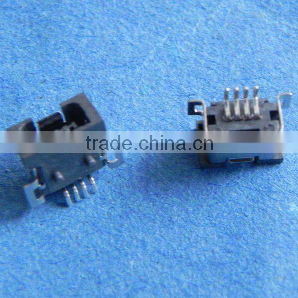 4pin female mini usb connector, micro female 4 pin connector socket