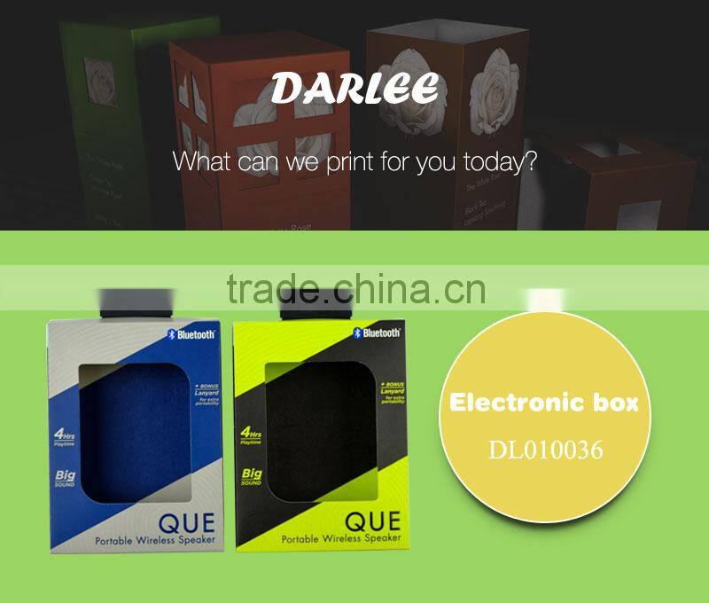 Custom printed pvc blister window packaging box for portable wireless bluetooth speaker