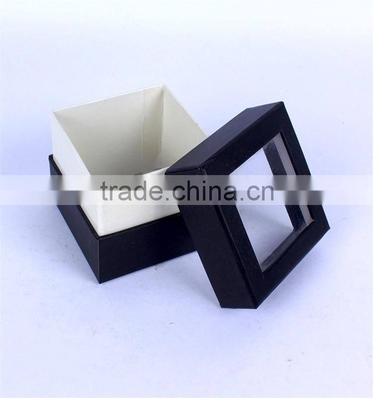 Custom cheap window jewelry packaging box with lid