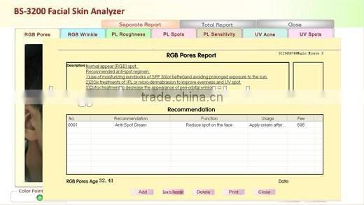 Hot-selling made in China smart system digital dermatoscope professional portable 3d skin analyzer