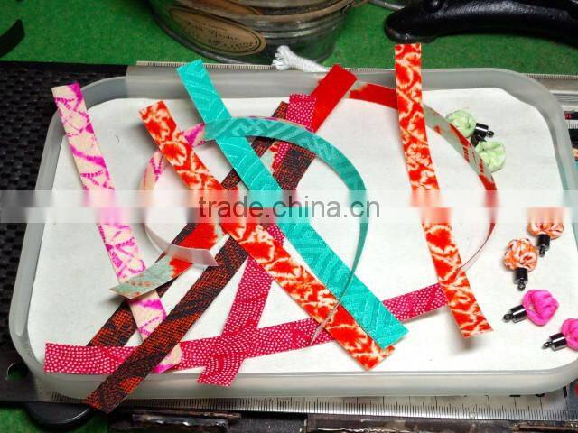 Japanese Handmade Fashion Earrings from Kimono Fabric