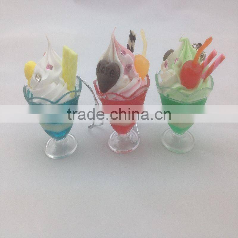 Fake ice cream with fake fruit for display / MADE IN CHINA