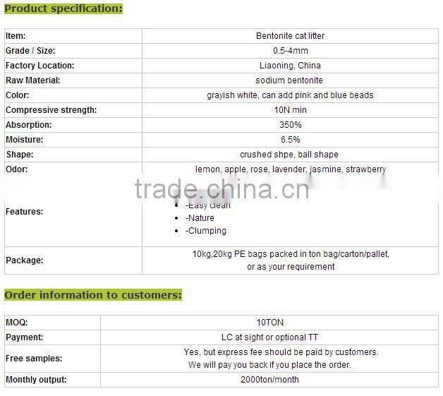 Various Orors Cat Litter