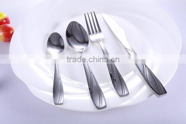 Hight Quality Novelty stainless steel cutlery dinner set, cartoon nativity set