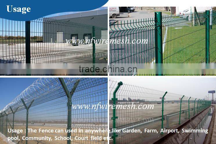 PVC Coated Frame Finishing and Metal Frame Material double wire welded fence(Guangzhou Factory)