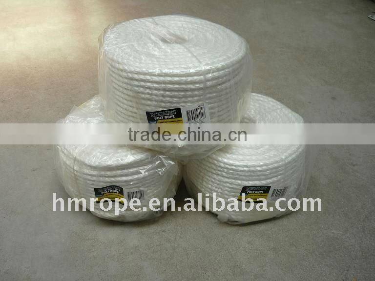 pp multifilament 3 strand mooring rope