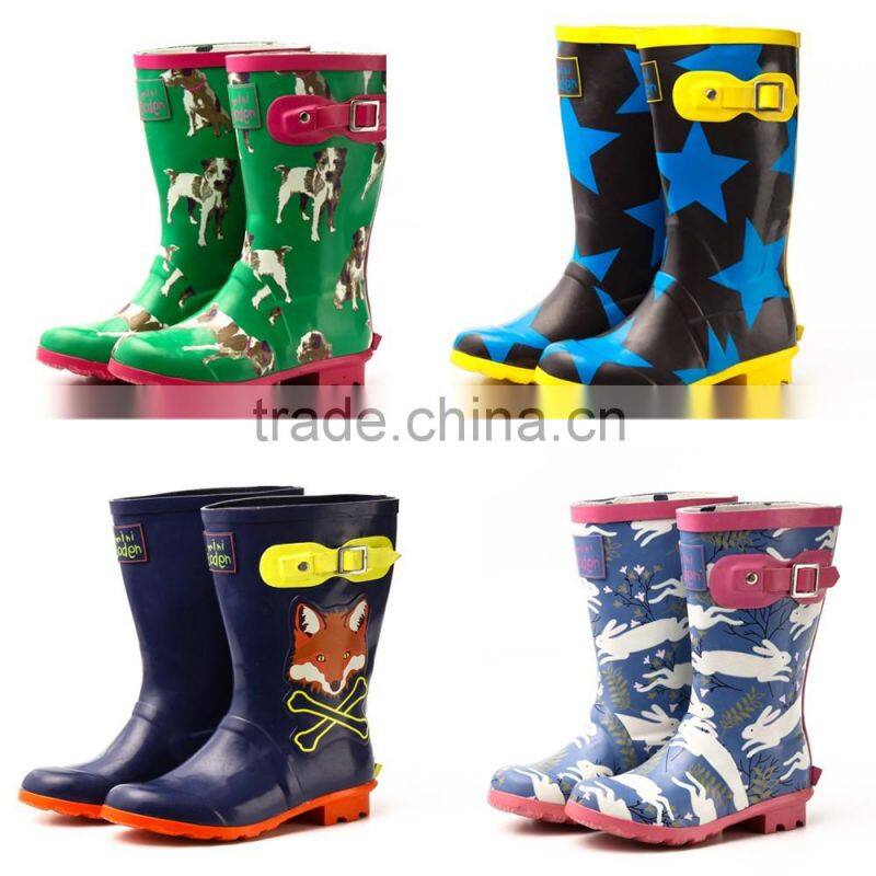 custom made waterproof fashion rubber rain boots for ladies or women