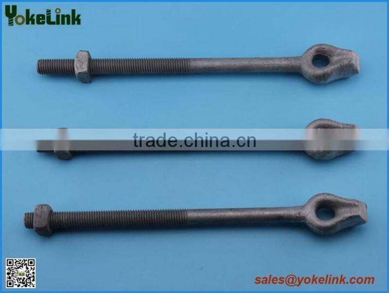 Drop forged lifting Straight Thimbleye bolts with cone point