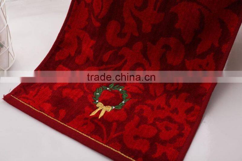 2015 cotton embroidery christmas pattern baby face towels