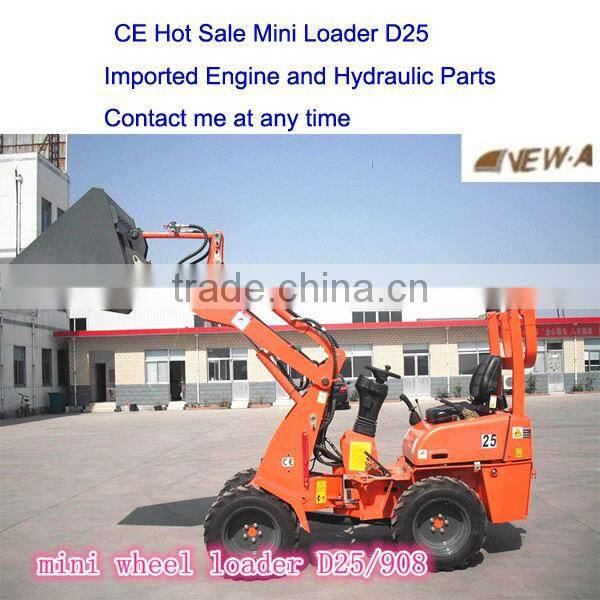 2016 hot sale D25 multi-functional mini loader