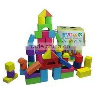 educational rainbow colored building blocks kids toys