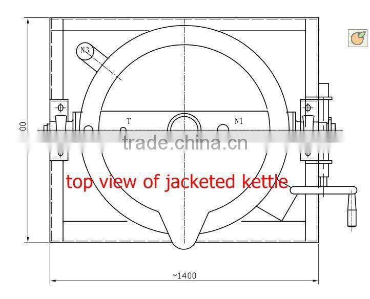 jacketed kettle 300L to 600L jacketed cooking kettle