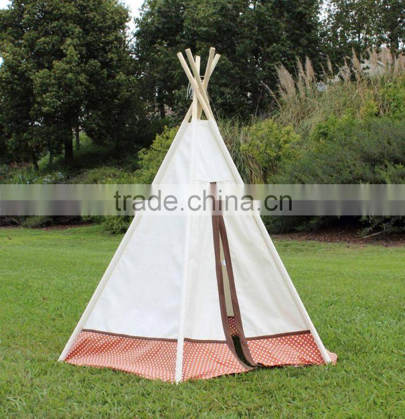 Promotional Kids Children play indoor room cotton canvas indian teepee tent