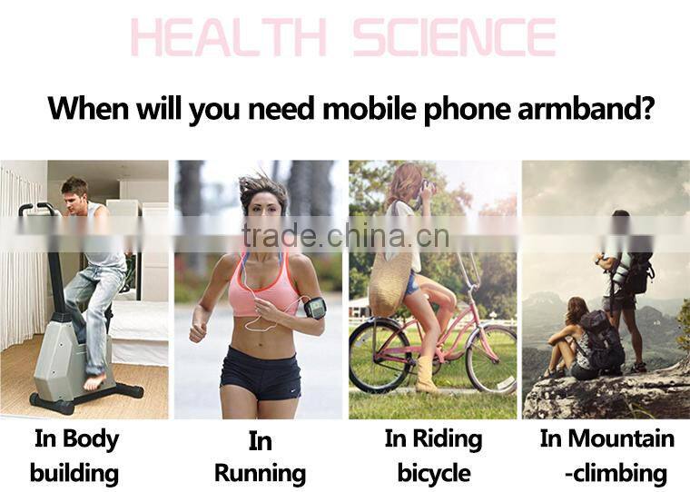 Waterproof mobile phone neoprene armband for running lycra armband LED armband case with key holder