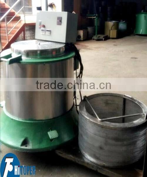 Perforated basket centrifuge dryer for metal castings parts