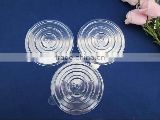 High quality disposable plastic lids for bowls and cups