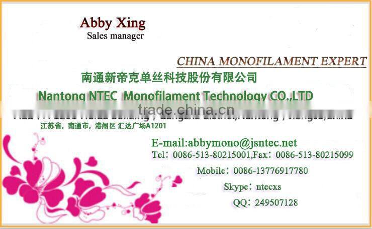 nylon zipper teeth polyester monofilament color