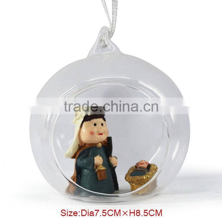 2016 cheap christmas hanging glass ornaments