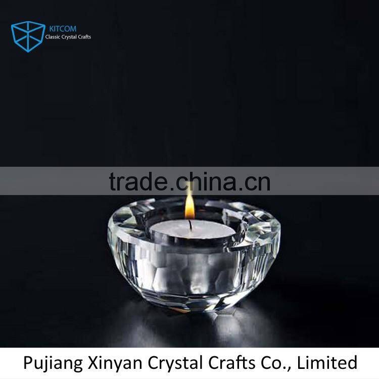 FACTORY DIRECTLY trendy style clear color crystal candle holder for wholesale