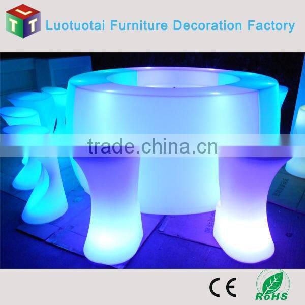 Manufacturer L48*W45*H85CM PE bar chair with remote control 16 mix changeable colors