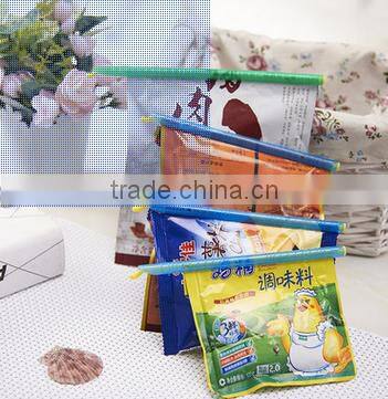 9cm length hot sale food grade plastic bag seal rod/food bag rod clips/plastic seal rod/sealing rod/sealing rod clip