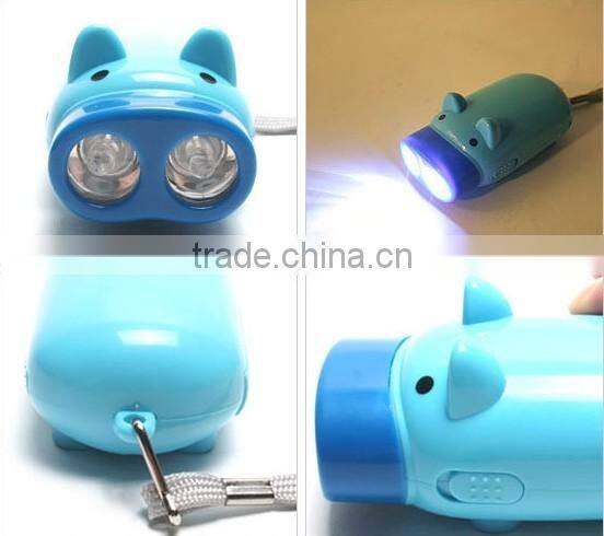 2049 Green Squeeze Flashlight / pig flashlight / hand-pressure self-generating flashlight