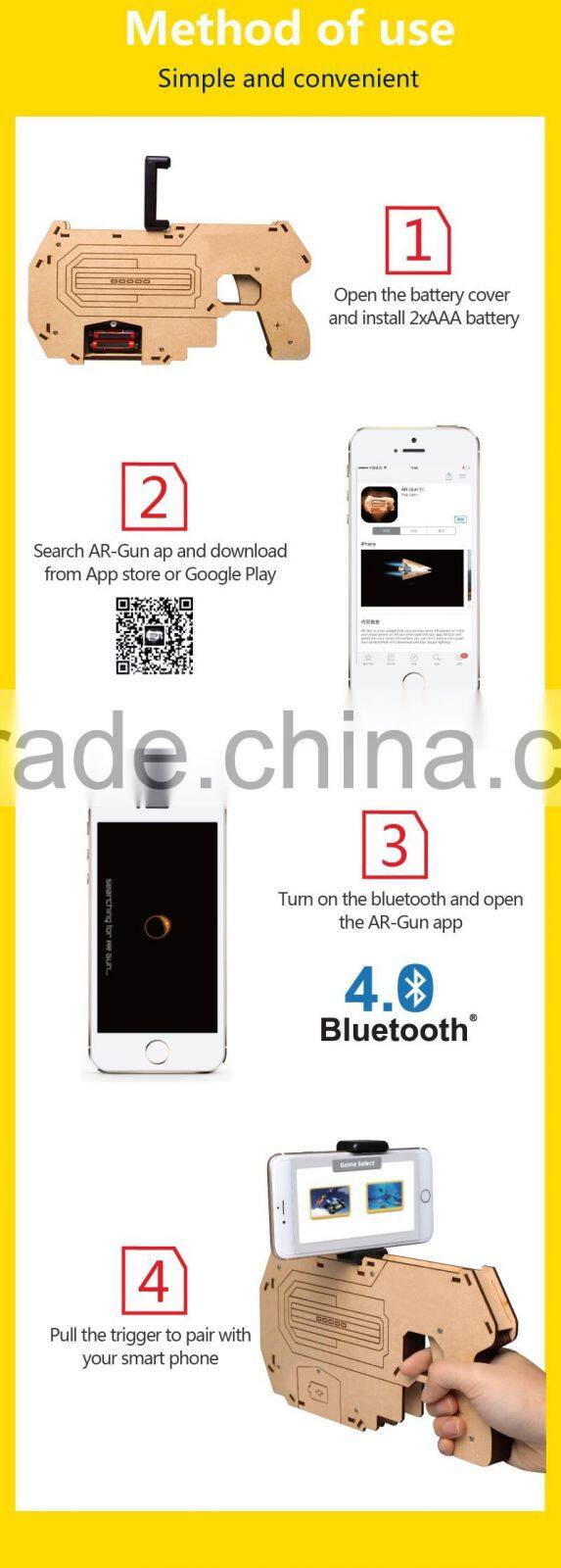 gamepad wireless joystick AR gun as gift for kid