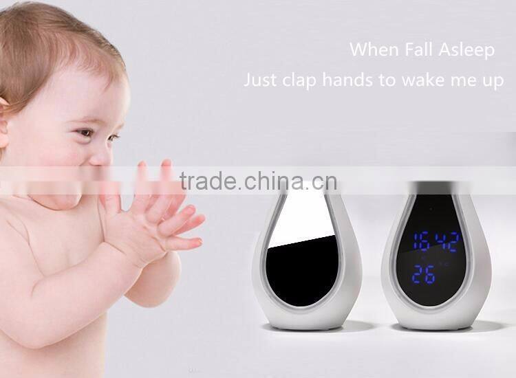 Simple Fashion Multi-functional Cute Bear Desk Clock With Mirror/LED Back Light/Bluetooth Speaker/Temperature Digital Clock