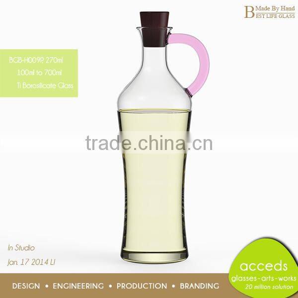 Mouth Blowned Clear Pyrex Aroma Oil Bottle