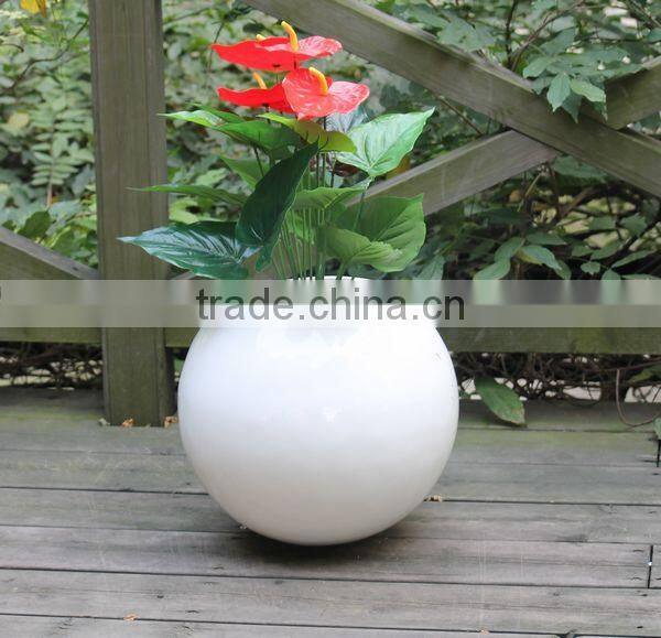 FO-186 Round fiberglass pots for decor