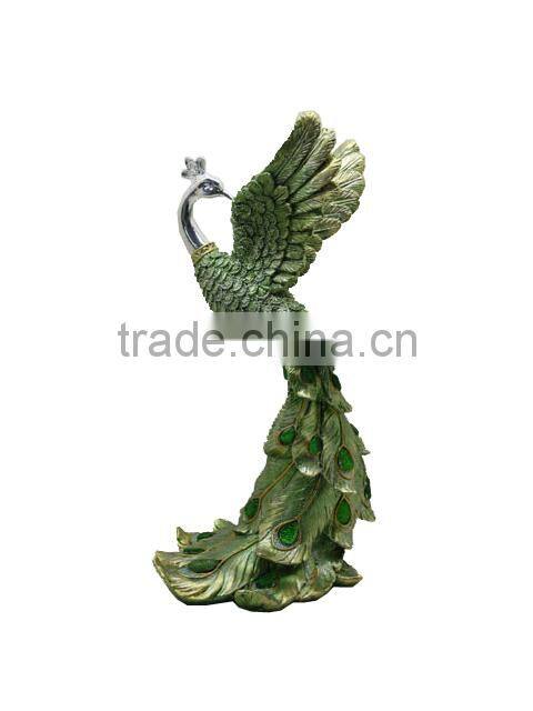 resin peafowl animal figurine peacock home decoration