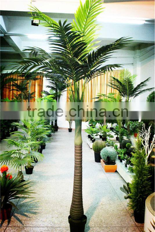 Artificial mini plastic palm trees 02F00300007 7ft tall single trunk 12 pcs of leaves areca-nuttree of Este