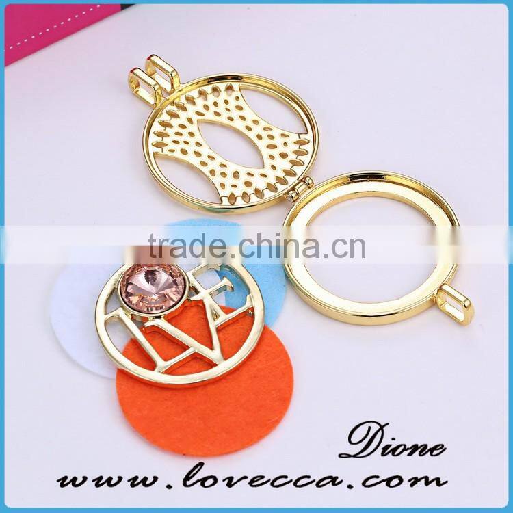 Fancy perfume locket necklace wholesale aromatherapy diffuser necklace