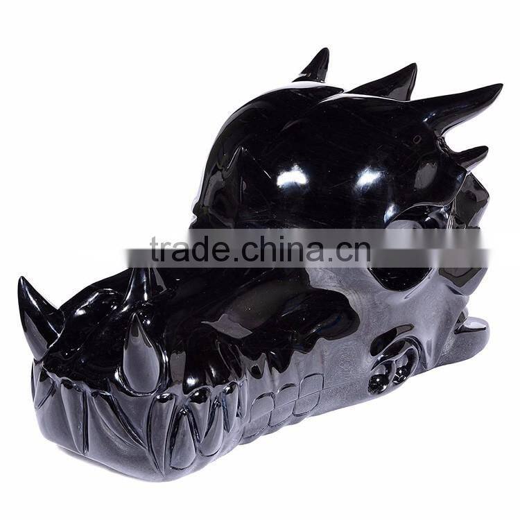 Custom life size carved dragon head skull for sale