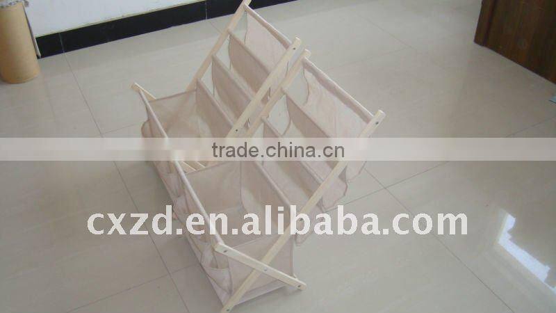 wooden magazine holder,cloth folding magazine stand,wood magazine rack