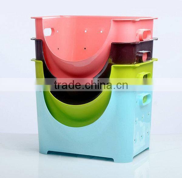 Stacking Baskets, Plastic Stacking Baskets, Plastic Handle Stacking Baskets
