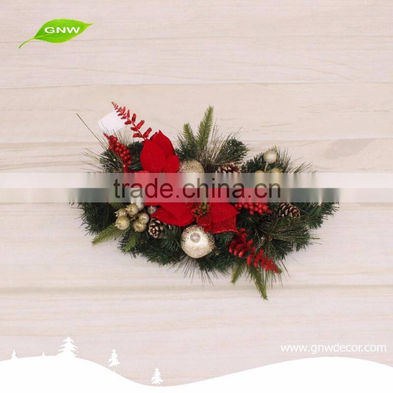 GNW CHGR-1607029 Hot boutique Wholesale christmas garland with candle holder for table decoration
