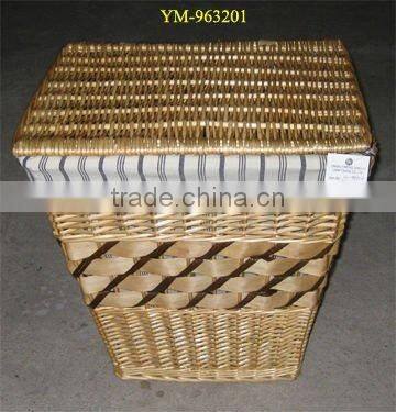large rectangular wicker laundry baskets
