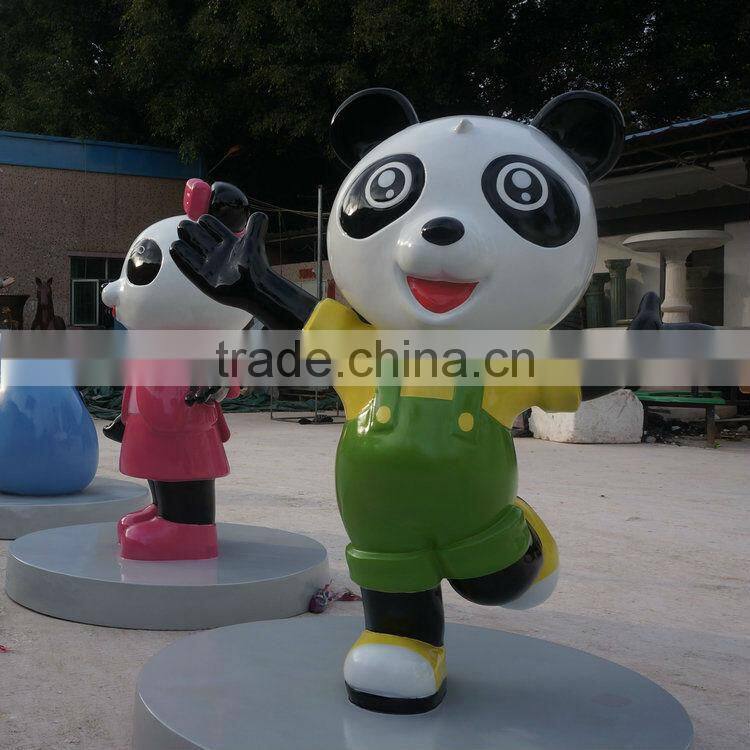 Fiberglass panda mascot