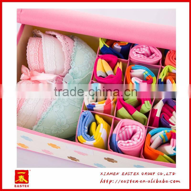 High quality oxford cloth 12 grid socks/bra/briefs storage Box