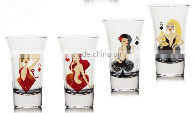 1.5oz 2oz 2.5oz 3oz animal woman gril color printing sheezer shot glass cup