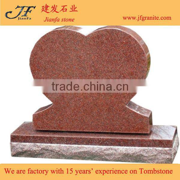Simple Design Unique India Red Granite Headstone