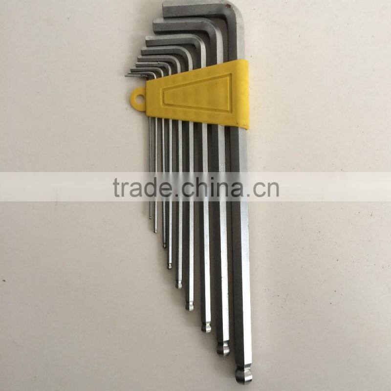 factory directly galvanization 10PC allen wrench hex key hand tool set