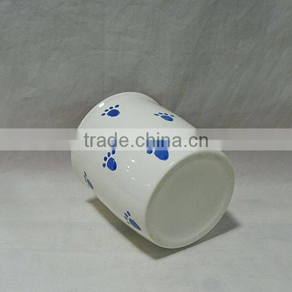 White Color Dog Treat Jar